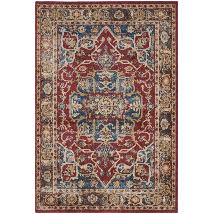 Charlton Home® Broomhedge Royal Red Rug & Reviews Wayfair